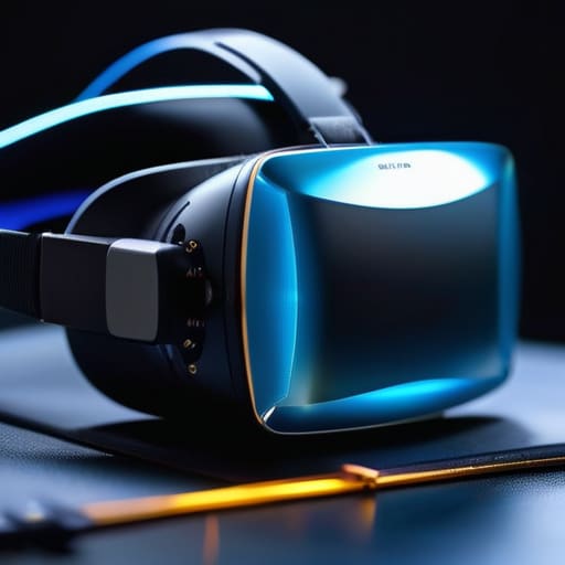 Diagram explaining how VR headsets work.